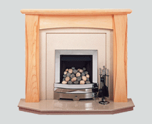 The Lorna solid maple fire surround