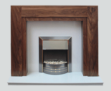 The Boxter solid walnut fire surround