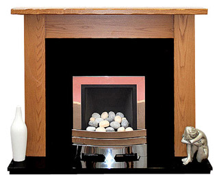 Minster oak fireplace