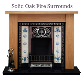 Oak fire surrounds logo