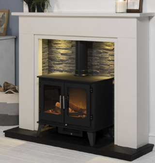 Aurora Monterrey fireplace Monterrey marble fireplace