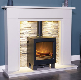 Aurora Santorini fireplace Santorini marble fireplace