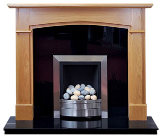 Solid oak fire surround Hampshire Oak fireplace surround